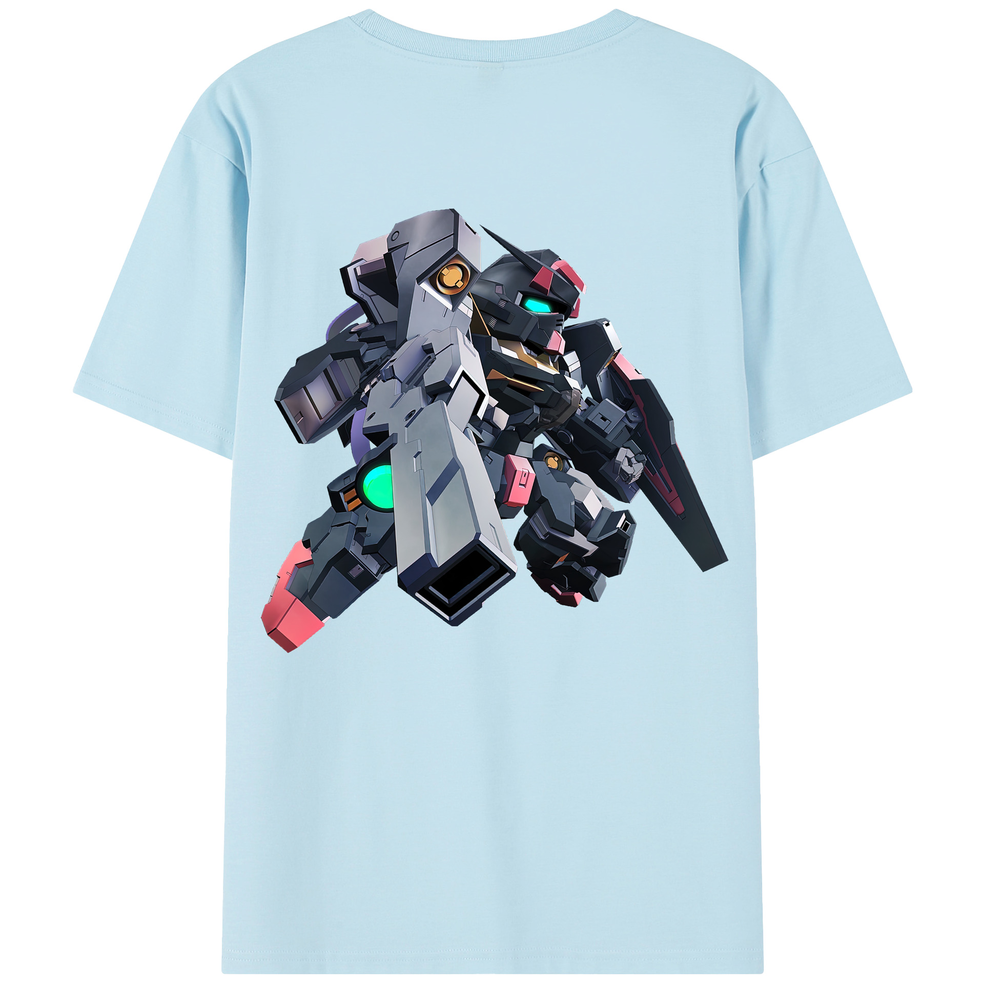 （画像用） 機動戦士ガンダム Mobile Suit Gundam 綿100％半袖Tシャツ（背面プリント）